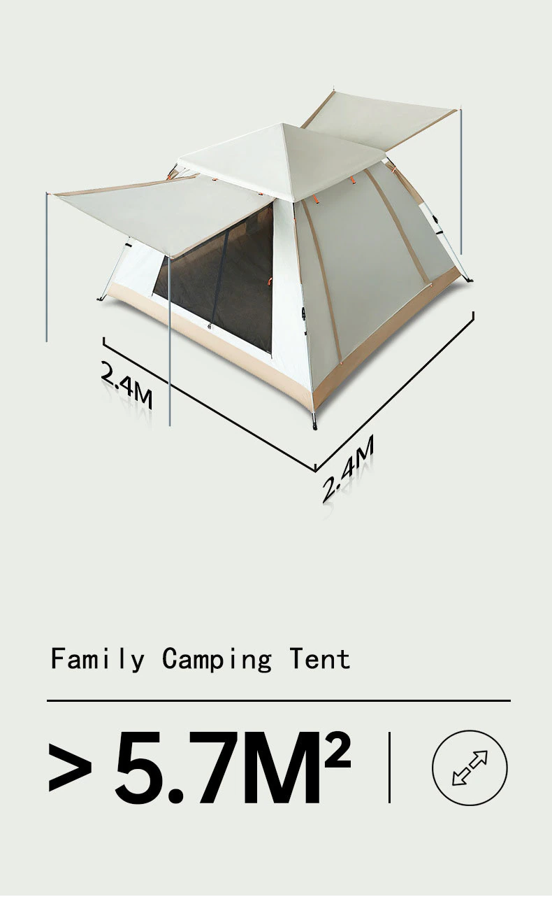 Cheap Goat Tents SFXEQR Camping Tent Foldable Waterproof Tent Portable Outdoor 3 4 People190T Double Oxford Tourist  Survival Equipment   